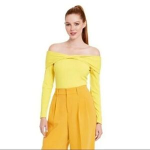 Sergio Hudson X Target Women's Size M Off the Shoulder Bodysuit Yellow